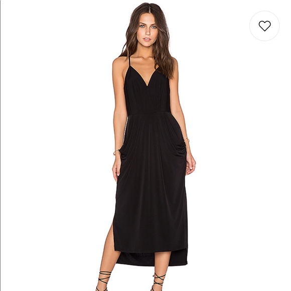 bcbg surplice midi dress